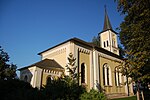 Kostel Nejsvětější Trojice - zadní pohled, Lešany, okres Prostějov.jpg