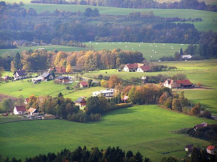 Jarošov (Kozlovice) : vue aérienne.
