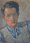 LVG Self Portrait, oil on panel, 1935, 15" x 21", Goriansky Family Collection