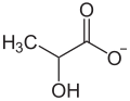 Deutsch: Struktur des Lactat-Ions English: Structure of the Lactate ion