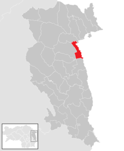 Localização do município de Lafnitz (Estíria) no distrito de Hartberg-Fürstenfeld (mapa clicável)