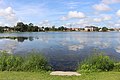 Lake Desoto looking west towards courthouse