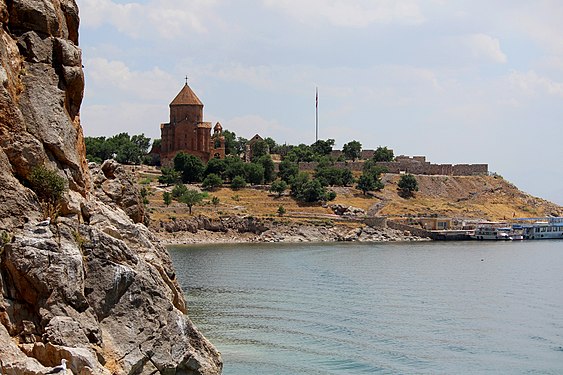 Lake Van and cathedral of the Holy Cross