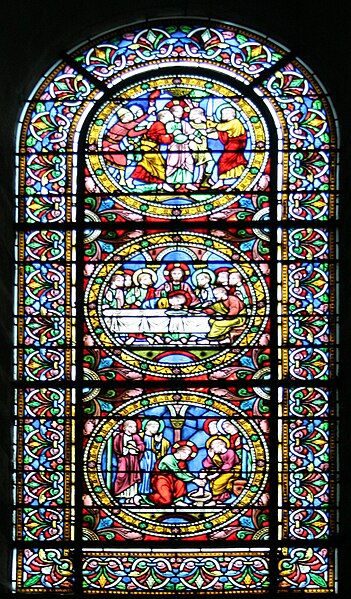 File:Le mans─Cathédrale-partie romane-vitraux─9.jpg