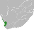 Range of Lebeckia ambigua