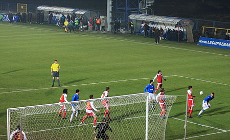 Match between Lech Poznan and Deportivo La Coruna in 2008-09 season. Lech-Deportivo 04122008 UEFA Cup 1-1.JPG