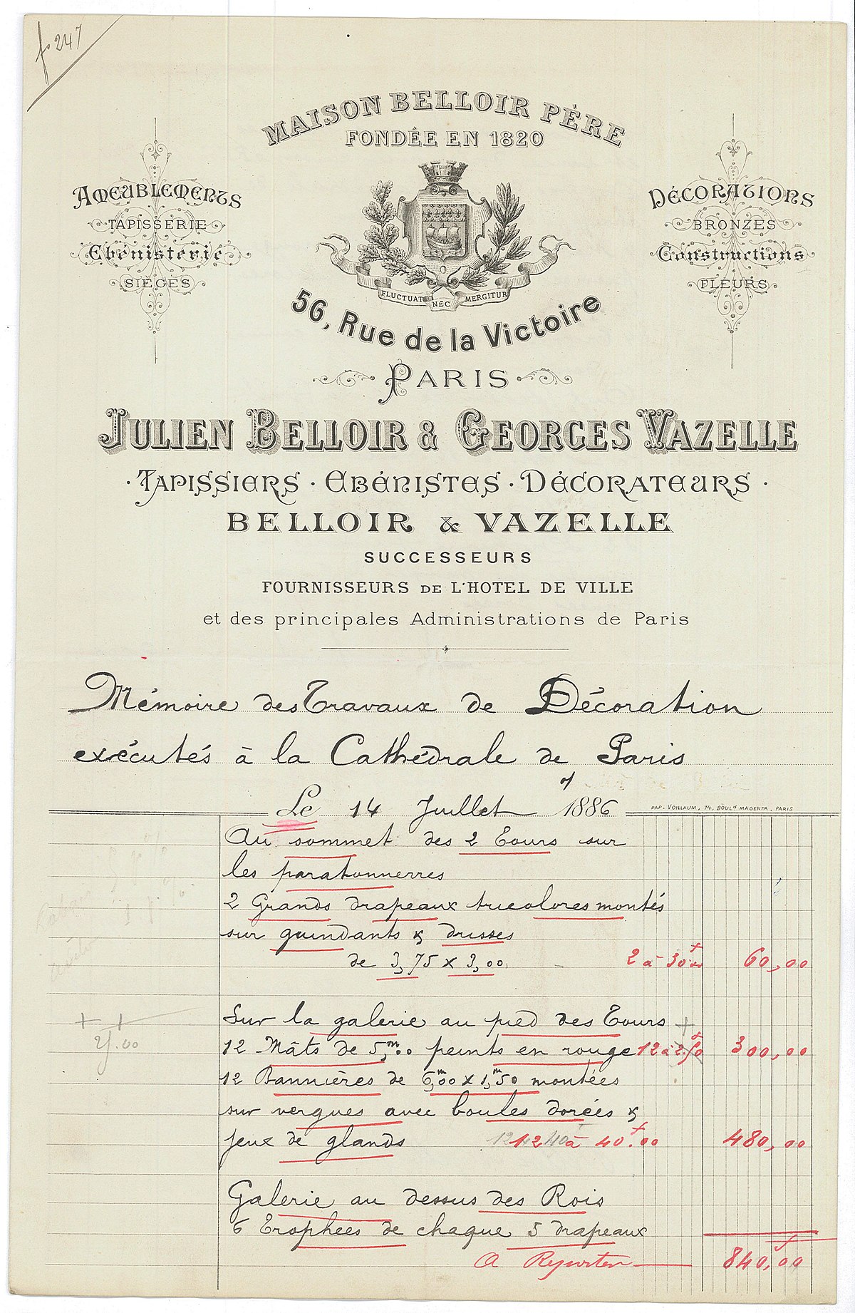 Fichierlettre à Entête De Lentreprise Belloir Vazelle 1886