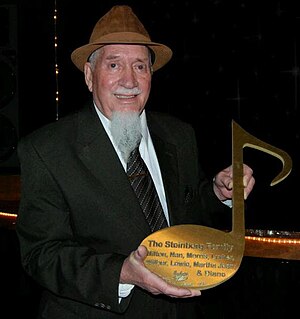 Lewie Steinberg accepting Brass Note on Beale Street's Walk of Fame.jpg