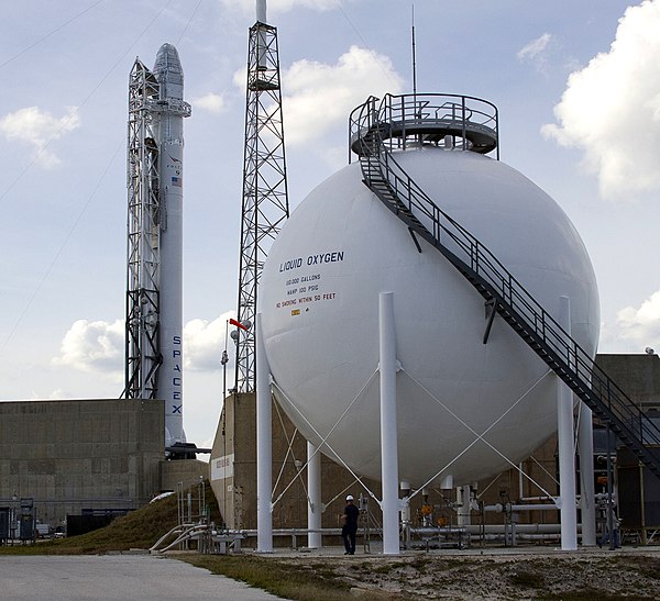 SpaceX's liquid oxygen ball at Cape Canaveral