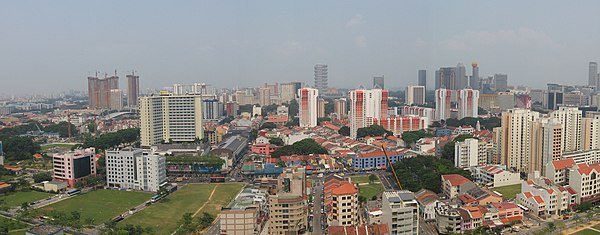 Panoramic view of Little India. Taken from Farrer Park View Housing Estate. Little India, Singapore, panorama, Aug 06.jpg