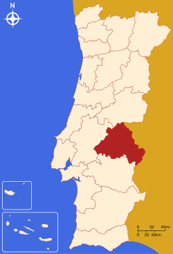 Kart over Portalegre