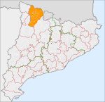 Pallars Sobiràs läge i Katalonien
