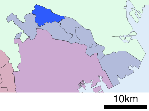 파일:Location of Tama ward Kawasaki city Kanagawa prefecture Japan.svg