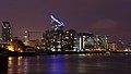 2014-02-04 New Providence Wharf and Ontario Tower at night.