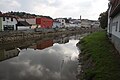 English: Low stage of Jihlava River near Podklášteří. Čeština: Nízký stav řeky Jihlav u Podklášteří.