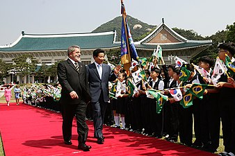 노무현 대통령과 루이스 이나시우 룰라 다 시우바 브라질 대통령 (2005년)