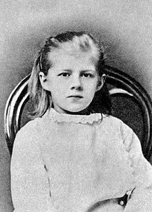 Lyubov Dostoevskaya da bambino nel 1870.