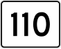 Route 110 işaretçisi