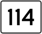 Route 114 işaretçisi