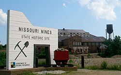 Missouri Mines State Historic Site occupies a retired lead mill in the "old lead belt" MO Mines SHS-jun06.jpg