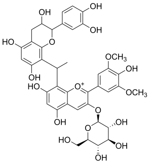 Malvidin glucoside-ethyl-catechin Chemical compound