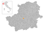 A község Torino megye térképén