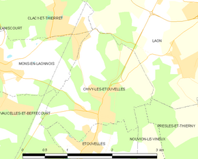 Poziția localității Chivy-lès-Étouvelles