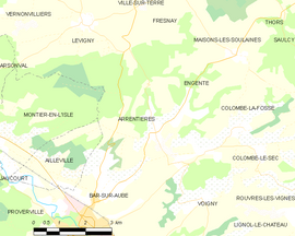 Mapa obce Arrentières