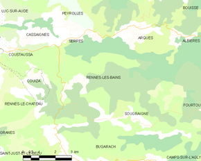 Poziția localității Rennes-les-Bains