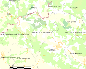 Poziția localității Sainte-Croix-de-Mareuil