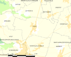 Mapa obce Iville
