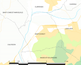 Mapa obce Saint-Dionizy