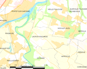 Poziția localității Lacroix-Falgarde