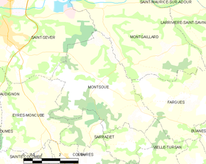 Poziția localității Montsoué