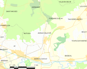 Poziția localității Avenay-Val-d'Or