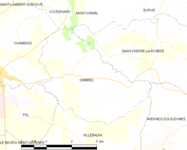 Mapa obce Omméel