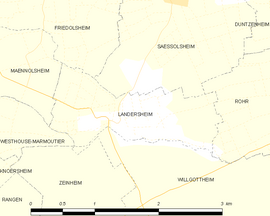 Mapa obce Landersheim