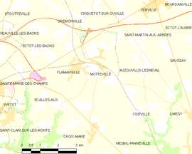 Mapa obce Motteville
