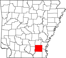 Harta e Drew County në Arkansas