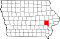 Map of Iowa highlighting Johnson County.svg