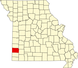 Locatie van Jasper County in Missouri