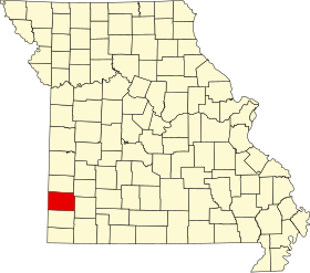 Map of Missouri highlighting Jasper County.svg