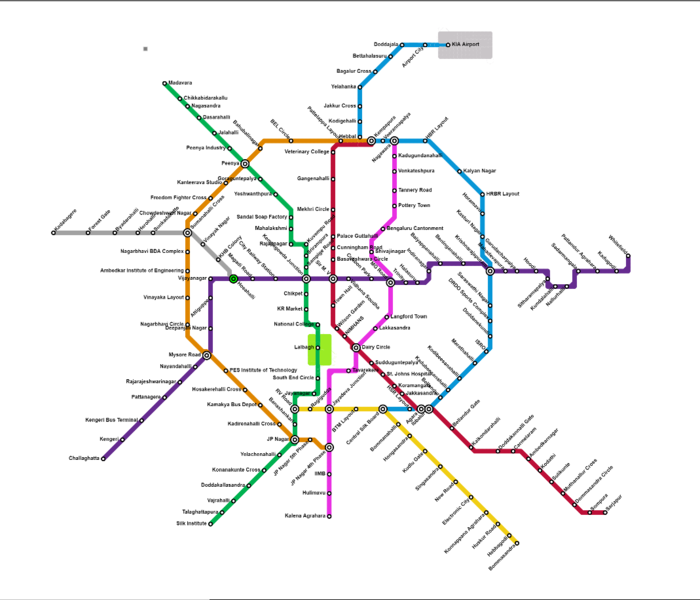 File:Map of Namma Metro Bengaluru - Phases 1 to 3.png