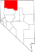 Harta statului Nevada indicând comitatul Humboldt