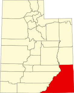 Mappa dello Utah che evidenzia San Juan County.svg
