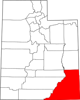 Map of Utah highlighting San Juan County.svg