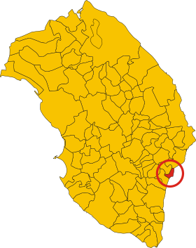 Map of comune of Castro (province of Lecce, region Apulia, Italy).svg