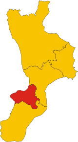 Poziția provinciei în Calabria