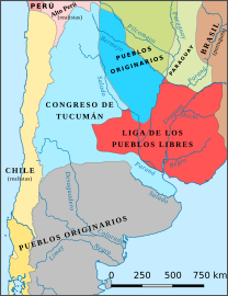 Tucumán Kongresi (1816-1820) Arjantin'nin bağımsızlığını ilan edip 1819'da başarısız anayasa teklifinde bulunmuştur.[19]