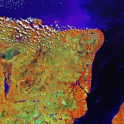 Супутниковий знімок східної частини острова, 2017 рік
